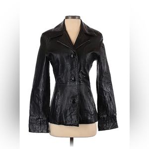 TIBOR LEATHERS XSP black soft  leather fitted jacket in Very good condition